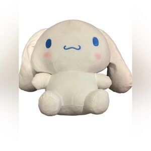 Sanrio Cinnamoroll Plush Backpack 13” White Blue Straps Zipper Pocket